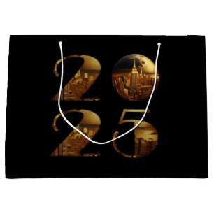 2025 Nieuwjaar-Ball-NYC Gold- Groot Cadeauzakje