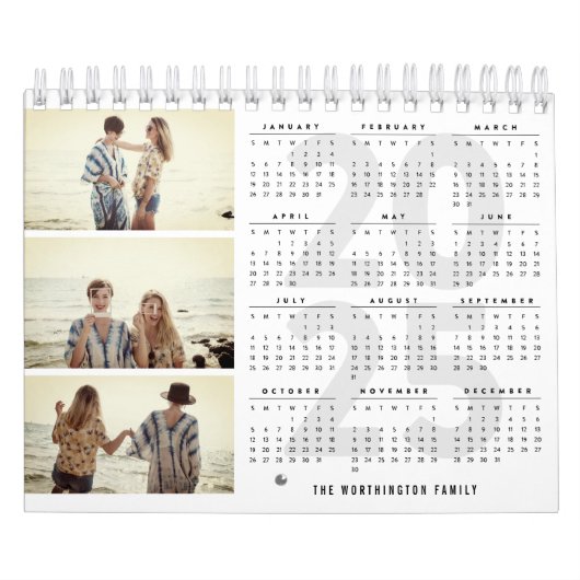 2025 Nieuwjaar Eenvoudige Moderne Multi 3 Fotocoll Kalender (Hoes)