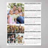 2025 Nieuwjaar Familie Aangepaste Fotokalender Poster (Voorkant)
