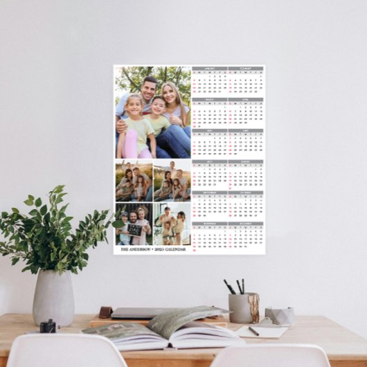 2025 Nieuwjaar Familie Aangepaste Fotokalender Poster