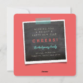 2025 Nieuwjaar Kleurblokken Vier Fotocollage Feestdagenkaart (Achterkant)