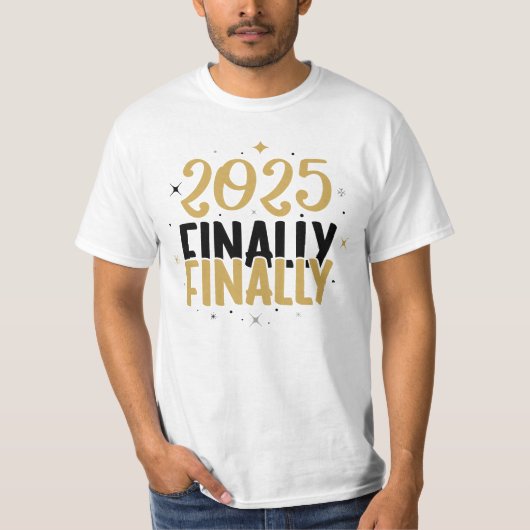 2025 Nieuwjaar Mannen Basic T-shirt (Voorkant)