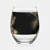 2025 Nieuwjaar met gouden bubbels Wijnglas Zonder Voet (Links)