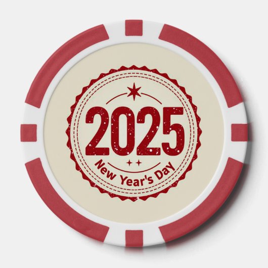 2025 Nieuwjaar Pocker Chip (Voorkant)