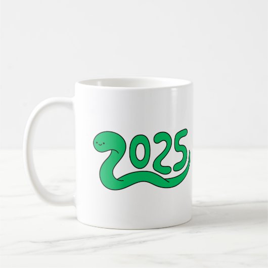 2025 Nieuwjaar Slang Thema Celebration Design Koffiemok (Links)