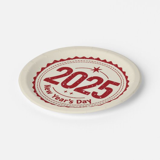 2025 Nieuwjaarsdag Papier Bord (Gekanteld)