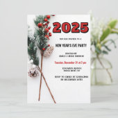 2025 Nieuwjaarsvakantie Holly Christmas Kaart (Staand voorkant)