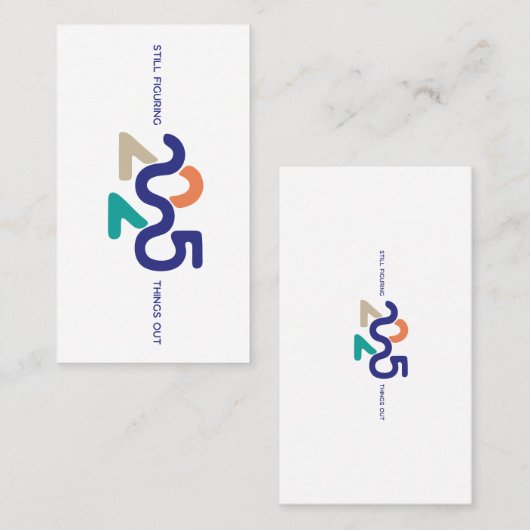 2025 nog steeds dingen uitzoeken visitekaartje (Voorkant / Achterkant)