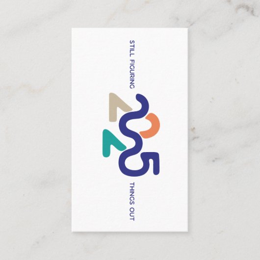 2025 nog steeds dingen uitzoeken visitekaartje (Voorkant)