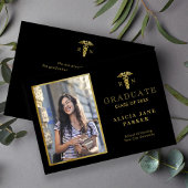 2025 Nursing School afstuderen gouden sierlijke fo Aankondiging