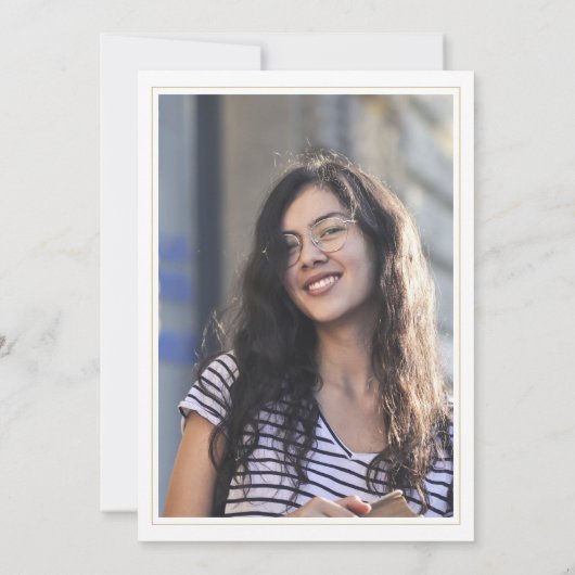 2025 Nursing School Elegant Nurse Foto afstuderen Kaart (Achterkant)