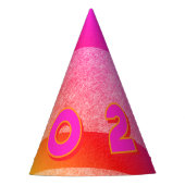 2025 NYE party pet in SUNSET ON FIRE Feesthoedjes (Voorkant)