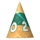 2025 NYE party pet in SUNSET STRIPPED Feesthoedjes (Voorkant)