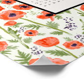 2025 Oranje Poppies Kalender Poster (Hoek)