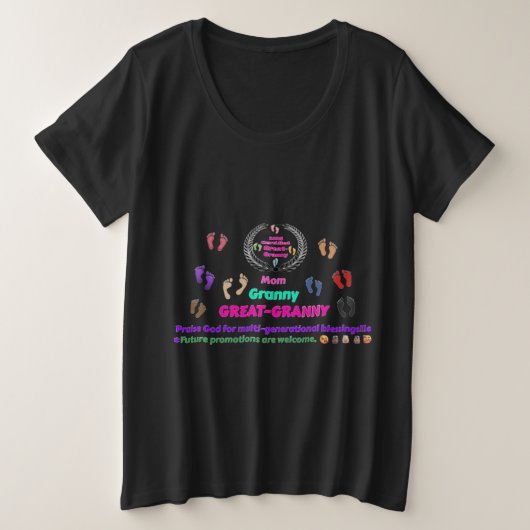 2025 Overgrootmoeder Herdenkingsmunt Grote Maat T-shirt (Design voorkant)