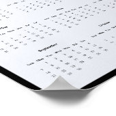 2025 Paard Muurkalender Poster (Hoek)