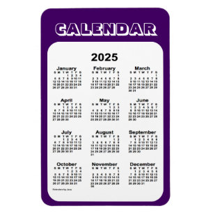 2025 Paarse agenda van Janz 4x6 Magnet Magneet