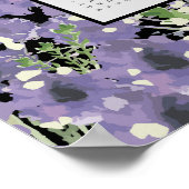 2025 Paarse Bloemen Wandkalender Poster (Hoek)