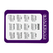 2025 Paarse kalender van Janz 3x4 Magnet Magneet (Horizontaal)