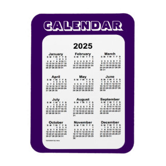 2025 Paarse kalender van Janz 3x4 Magnet Magneet