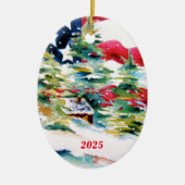 2025 Patriottisch Ovaal Kerst Ornament (Voorkant)