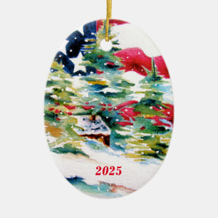 2025 Patriottisch Ovaal Kerst Ornament