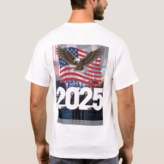 2025 Patriottische viering | Moderne onafhankelijk T-shirt (Achterkant)