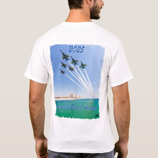 2025 Pensacola Beach Airshow T-shirt – Blue Angels (Achterkant)