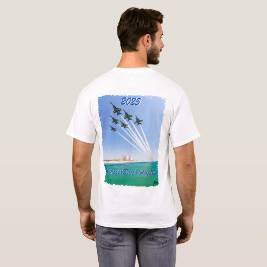 2025 Pensacola Beach Airshow T-shirt – Blue Angels (Achterkant volledig)