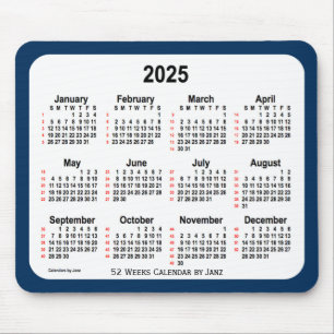 2025 Politie Box Blue 52 Weeks Agenda van Janz Muismat