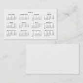 2025 Portefeuillegrootte Kalender Visitekaartje (Voorkant / Achterkant)