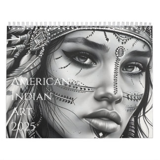 2025 Prachtig Amerikaans Indiaas kunstwerk Kalender