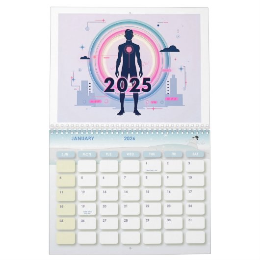 2025 Premium wandkalender – Stijlvol en functionee Kalender (Jan 2026)