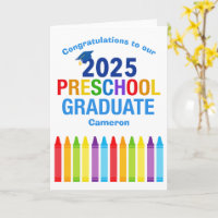 2025 Preschool Afstuderen Custom Schattige Crayon