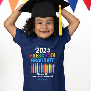 2025 Preschool Afstuderen Gepersonaliseerde Blauwe T-shirt