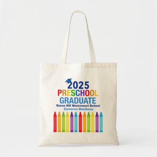 2025 Preschool Afstuderen Schattige Aangepast Afst Tote Bag (Voorkant)