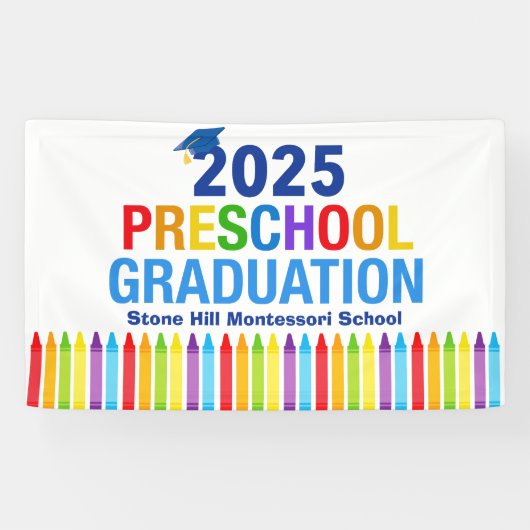 2025 Preschool Afstuderen  School Spandoek (Horizontaal)