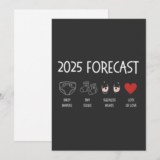 2025 Prognose Moeder Worden Nieuw Jaar Feestdagenkaart (Voorkant / Achterkant)