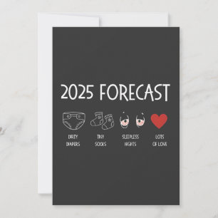2025 Prognose Moeder Worden Nieuwjaar Feestdagenkaart