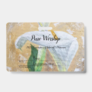2025 Pure Worship acrylics customize text Badge
