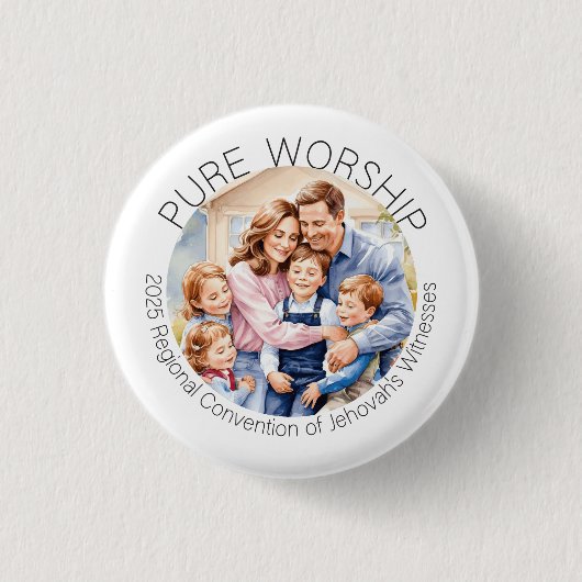 2025 Pure Worship Convention Family Pin Ronde Button 3,2 Cm (Voorkant)