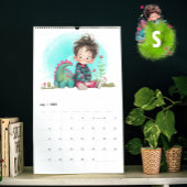 2025 Quirky Boy & Dinosaur Cartoon Kalender