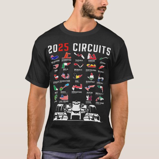 2025 Races Formule Racing Car 2025 Formule Racing T-shirt (Voorkant)