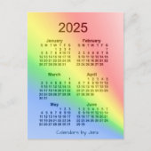 2025 Rainbow 6-mini-kalender van Janz Briefkaart (Voorkant)