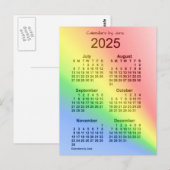 2025 Rainbow 6-mini-kalender van Janz Briefkaart (Voorkant / Achterkant)