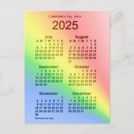 2025 Rainbow 6-mini-kalender van Janz Briefkaart
