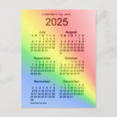 2025 Rainbow 6-mini-kalender van Janz Briefkaart (Voorkant)