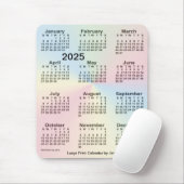 2025 Rainbow Cloud Large Print Calendar van Janz Muismat (Met muis)