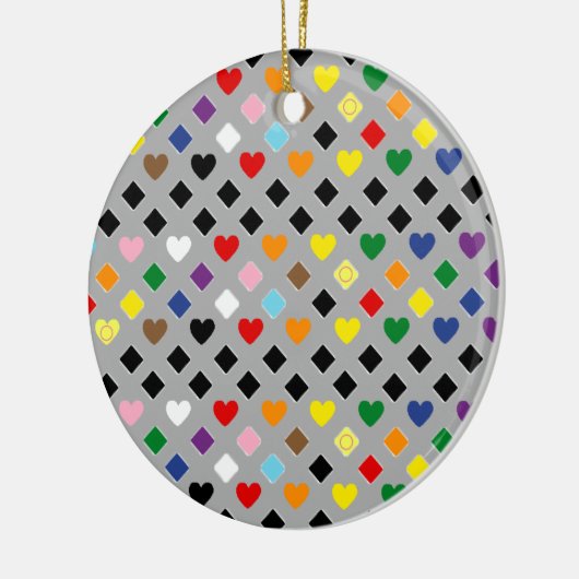 2025 Rainbow Hearts Keramisch Ornament (Links)