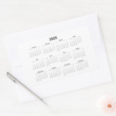2025 Rechthoekige maandkalender Sticker (Envelop)